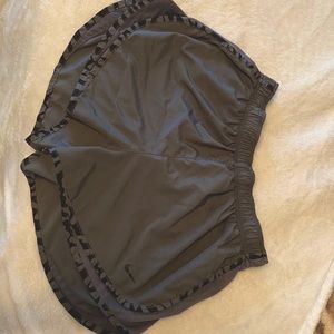 Womens grey and black printed Dri-Fit Nike shorts